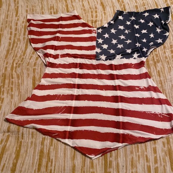 HOST PICK! Red, white, and  blue sassy blouse. - Picture 2 of 5